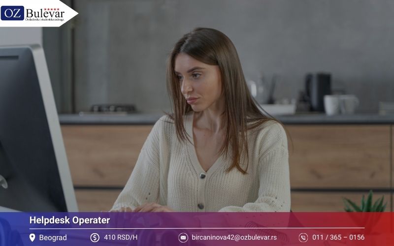 Helpdesk Operater | Posao preko Omladinske zadruge Bulevar