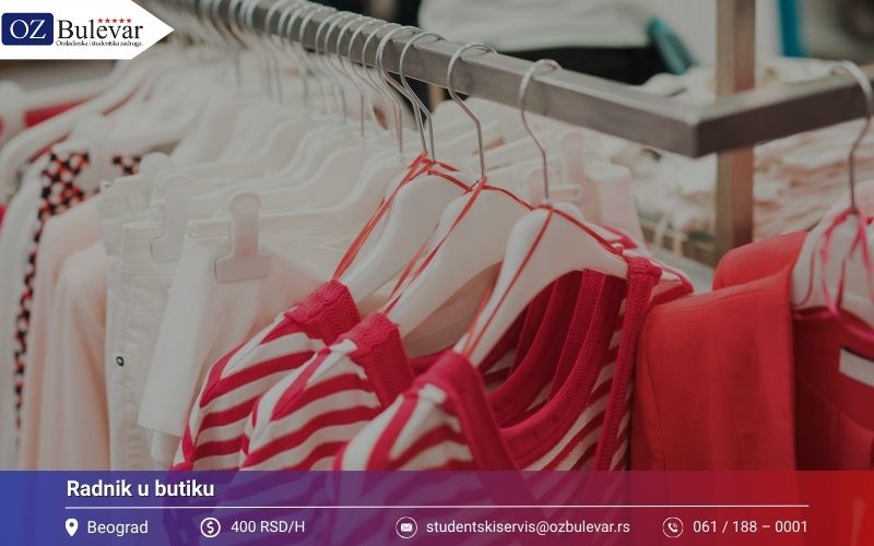 Radnik u butiku | Posao preko Omladinske zadruge Bulevar