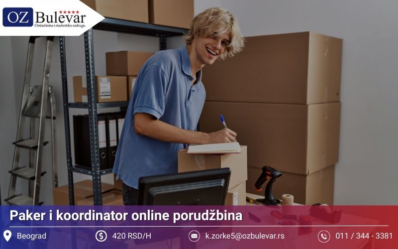 Paker i koordinator online porudžbina | Posao preko Omladinske zadruge Bulevar