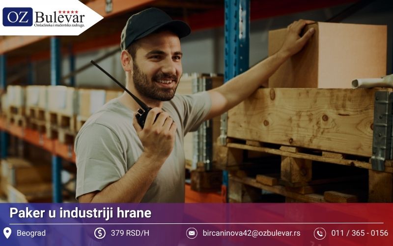 Paker u industriji hrane | Posao preko Omladinske zadruge Bulevar