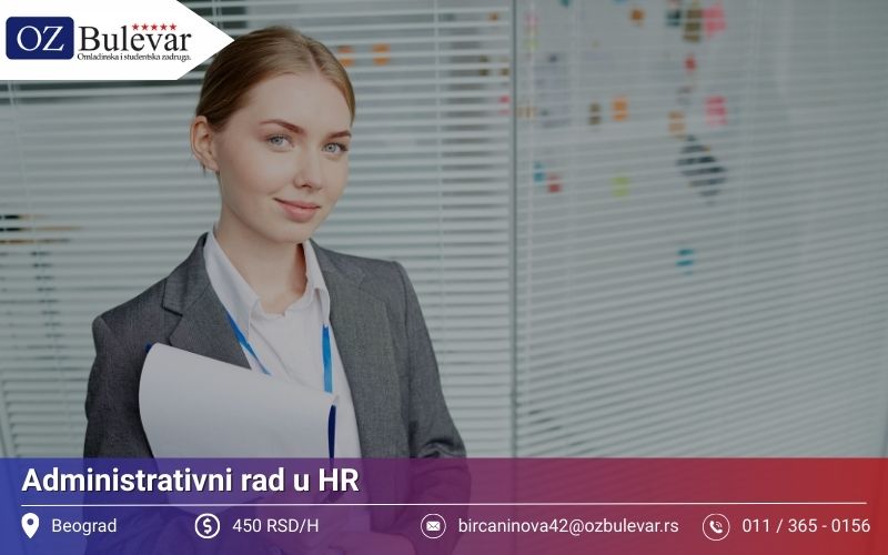 Administrativni rad u HR | Posao preko Omladinske zadruge Bulevar