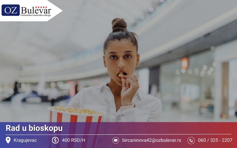 Rad u bioskopu | Posao preko Omladinske zadruge Bulevar