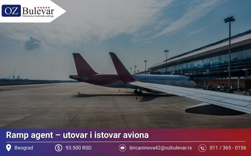 Ramp agent – utovar i istovar aviona | Posao preko Omladinske zadruge Bulevar