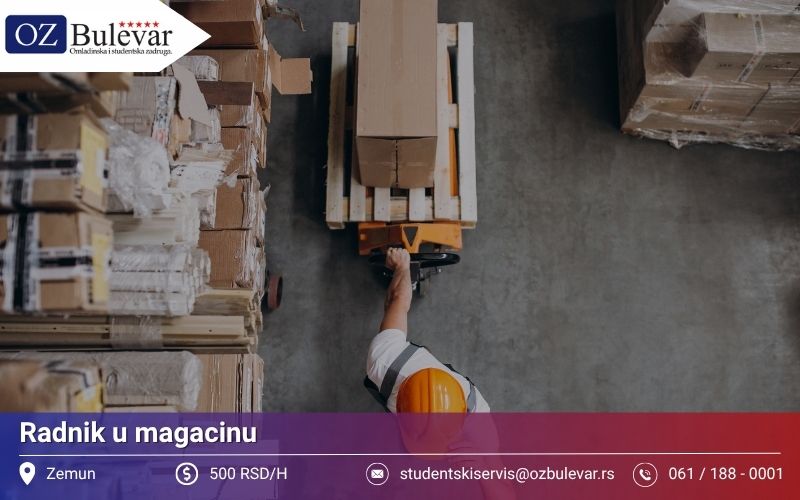 Radnik u magacinu | Posao preko Omladinske zadruge Bulevar