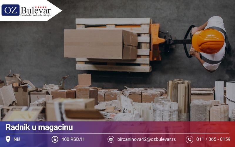 Radnik u magacinu | Posao preko Omladinske zadruge Bulevar