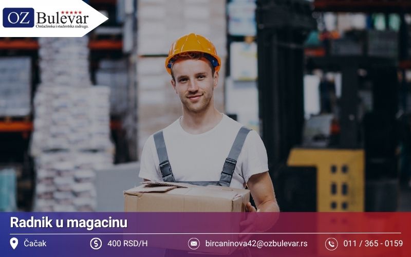 Radnik u magacinu | Posao preko Omladinske zadruge Bulevar