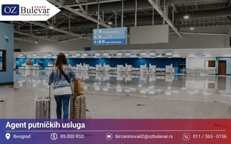 Agent putničkih usluga | Posao preko Omladinske zadruge Bulevar