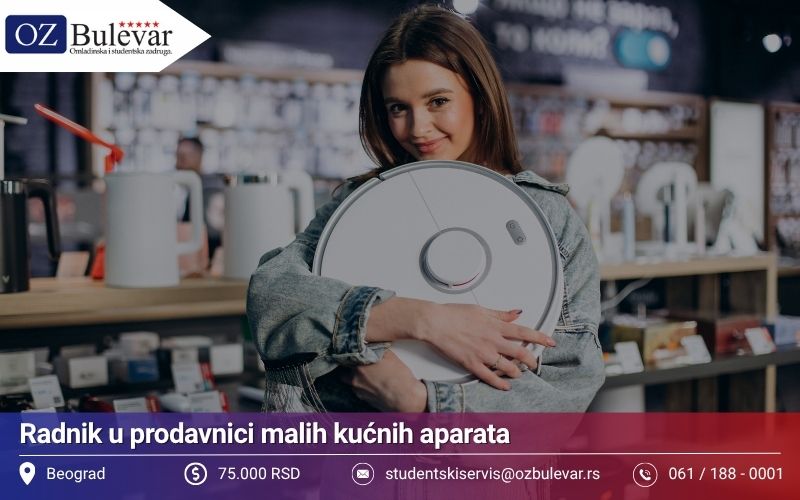 Prodavac u radnji malih kućnih aparata | Posao preko Omladinske zadruge Bulevar