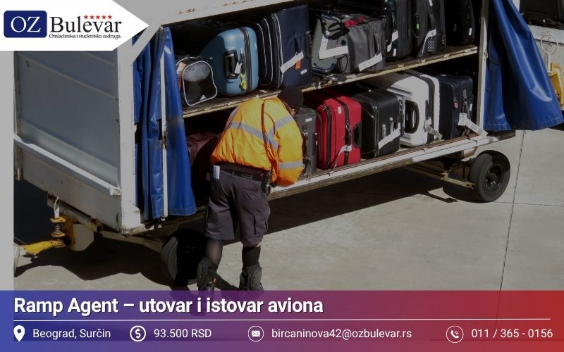 Ramp Agent – utovar i istovar aviona | Posao preko Omladinske zadruge Bulevar