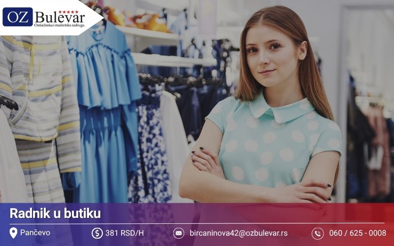 Radnik u butiku | Posao preko Omladinske zadruge Bulevar
