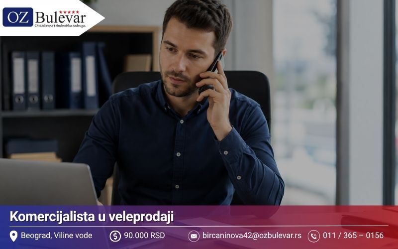 Komercijalista u veleprodaji | Posao preko Omladinske zadruge Bulevar