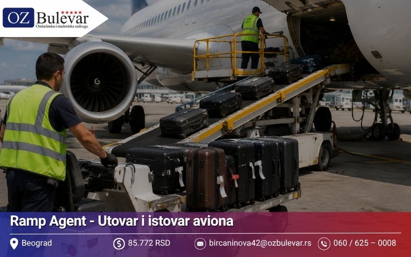 Ramp Agent - Utovar i istovar aviona | Posao preko Omladinske zadruge Bulevar
