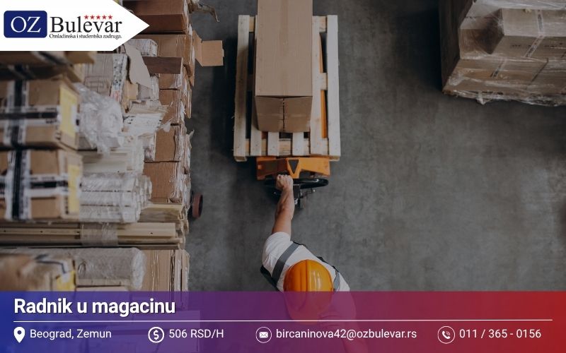 Radnik u magacinu | Posao preko Omladinske zadruge Bulevar
