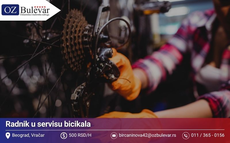 Radnik u servisu bicikala | Posao preko Omladinske zadruge Bulevar