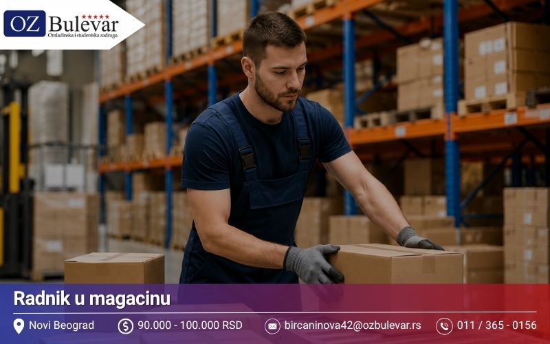 Radnik u magacinu | Posao preko Omladinske zadruge Bulevar