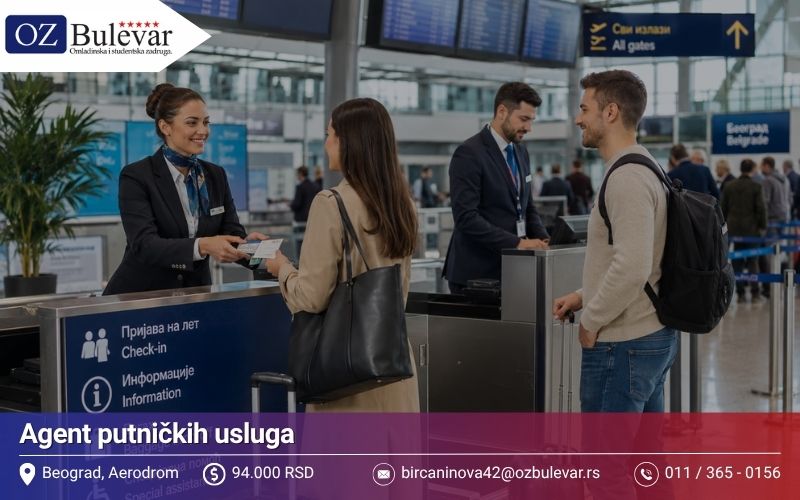 Agent putničkih usluga | Posao preko Omladinske zadruge Bulevar