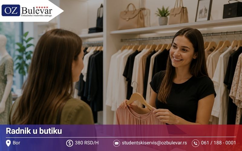 Radnik u butiku | Posao preko Omladinske zadruge Bulevar