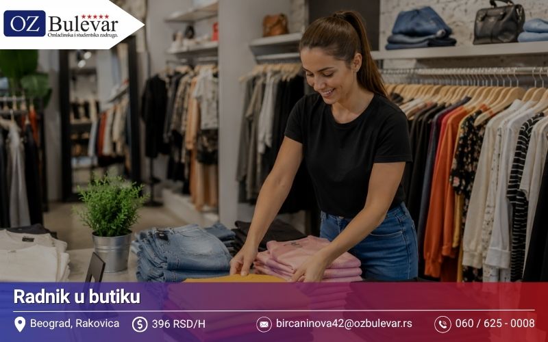 Radnik u butiku | Posao preko Omladinske zadruge Bulevar