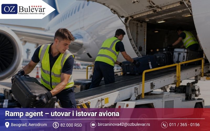 Ramp agent – utovar i istovar aviona | Posao preko Omladinske zadruge Bulevar