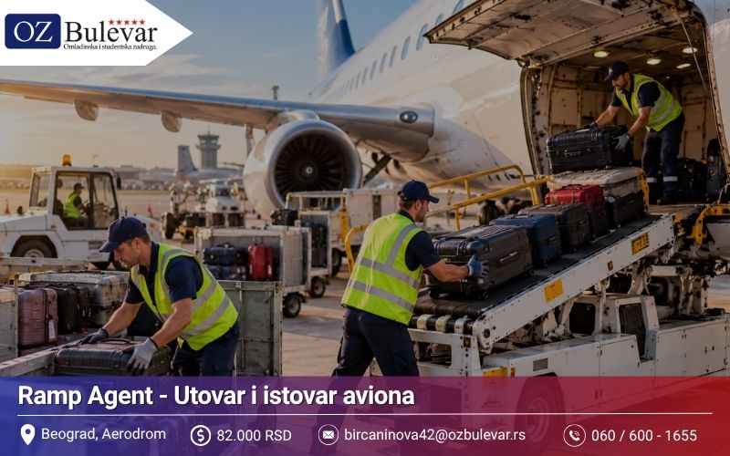 Ramp Agent - Utovar i istovar aviona | Posao preko Omladinske zadruge Bulevar