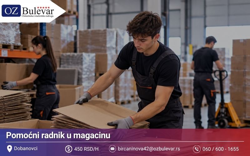 Pomoćni magacinski radnik | Posao preko Omladinske zadruge Bulevar