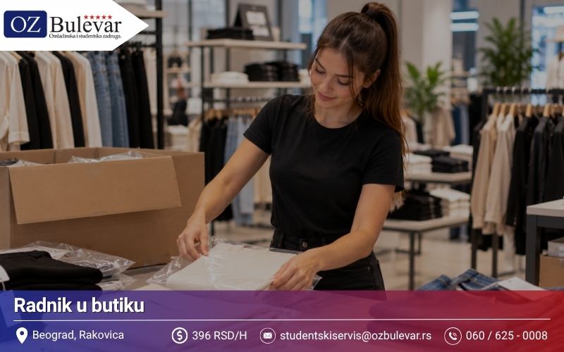 Radnik u butiku | Posao preko Omladinske zadruge Bulevar