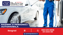 Radnik u perionici automobila