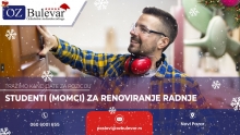 Studenti (momci) za renoviranje radnje