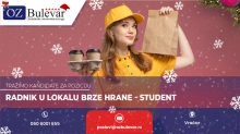 Radnik u lokalu brze hrane - student