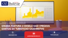 Izrada faktura u ekselu kao i prijava gostiju za turističko gazdinstvo