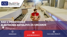 Rad u proizvodnji električnih kotlova za grejanje