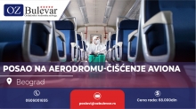 Posao na aerodromu-čišćenje aviona