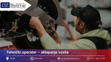 Tehnički operater – sklapanje vozila | Posao preko Omladinske zadruge Bulevar