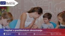 Vaspitač u predškolskom obrazovanju | Posao preko Omladinske zadruge Bulevar