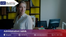 	Administrativni radnik | Posao preko Omladinske zadruge Bulevar