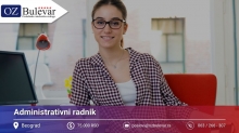 Administrativni radnik | Posao preko Omladinske zadruge Bulevar