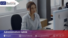 Administrativni radnik | Posao preko Omladinske zadruge Bulevar