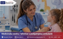 Medicinska sestra / tehničar u pedijatrijskoj ambulanti | Posao preko Omladinske zadruge Bulevar